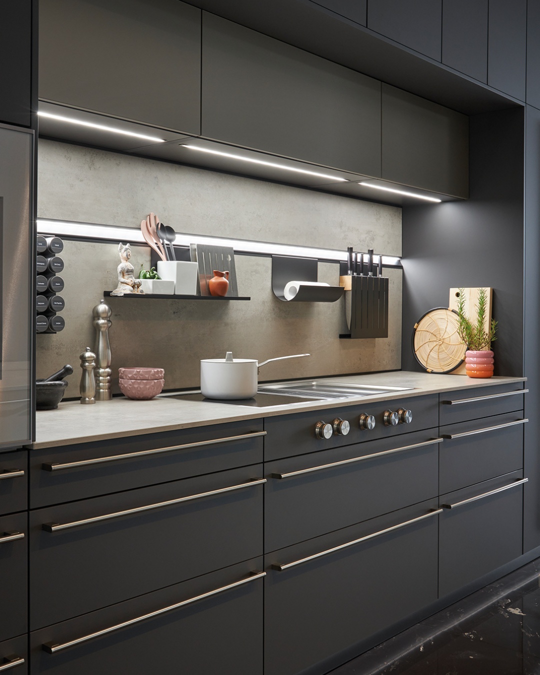 Premium German kitchen by Novalina installed in modern New York City apartment