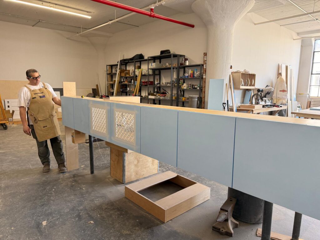 Cabinet fabrication in the Brooklyn shop